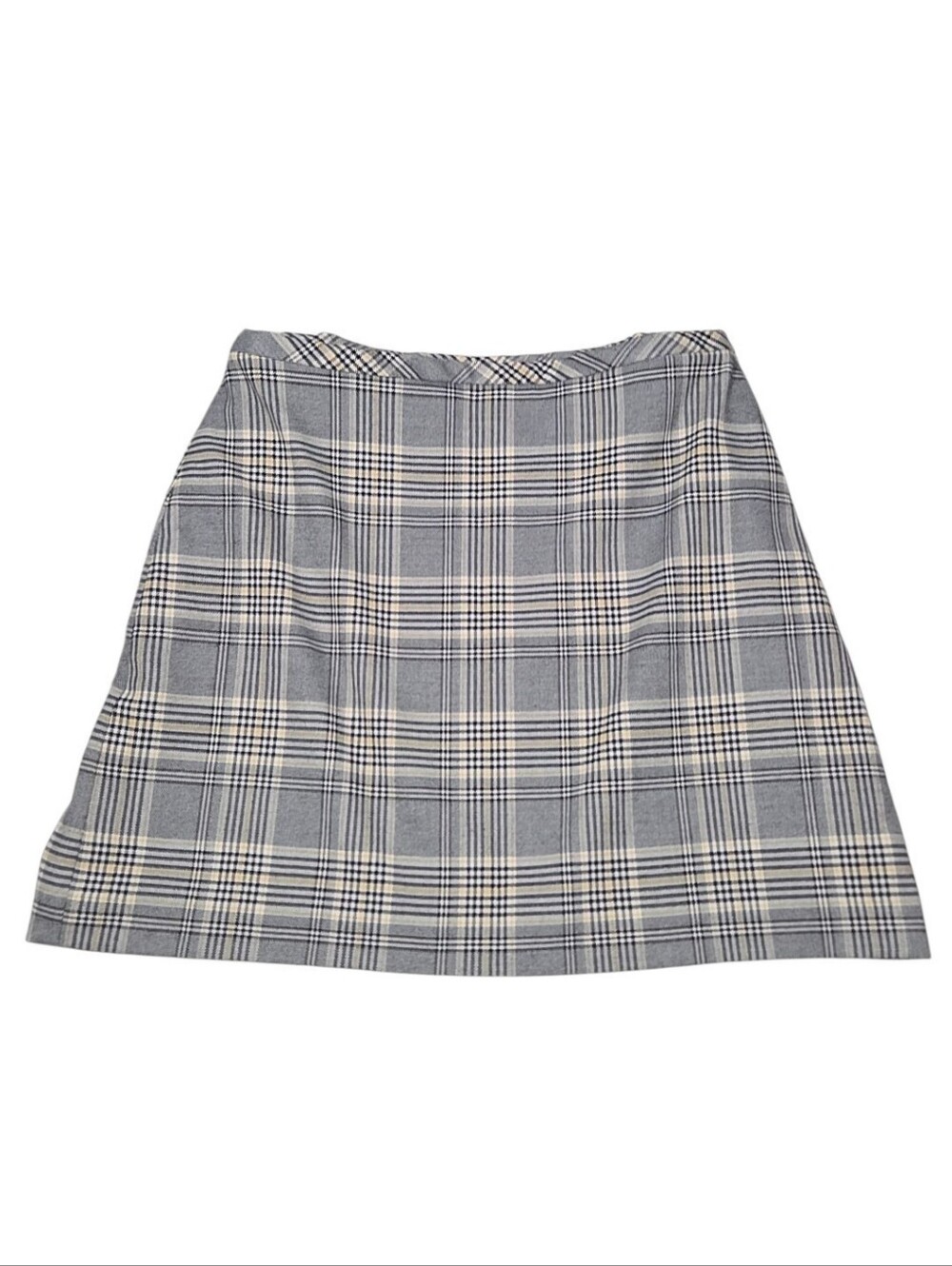 Banana Republic Grey Plaid Mini Skirt Size 12P Peitie